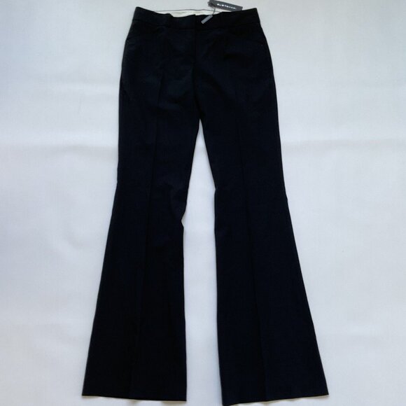 Elie Tahari Women’s Simone Wool Dress Pants ButCut Leg In Black Size 2